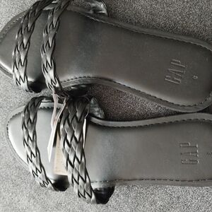 GAP Black Braided Strap Sandals
